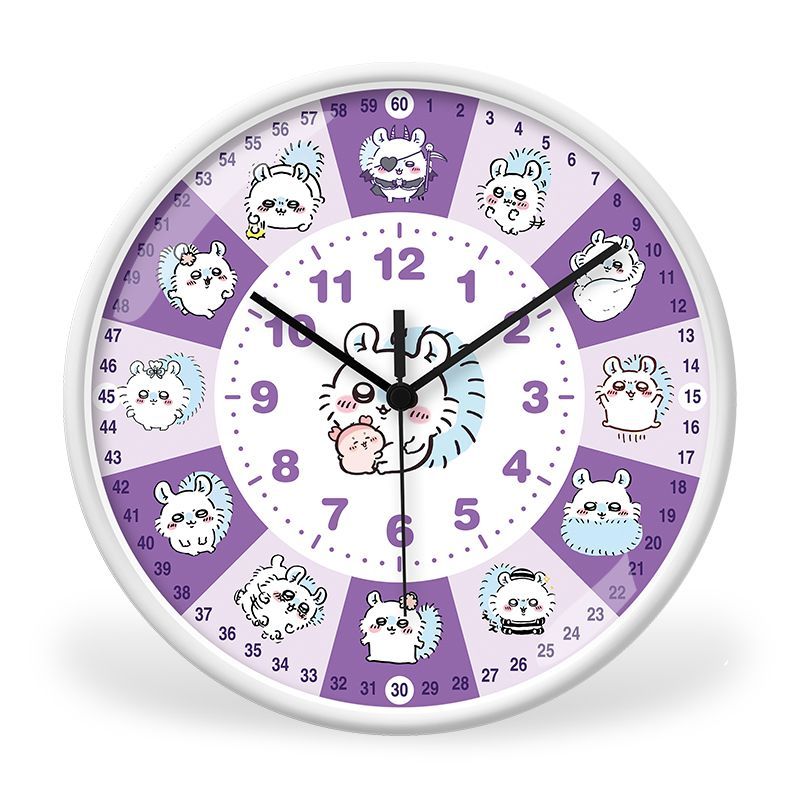 Wall Clock Silent - Jam Dinding Kartun Seri Momonga Chiikawa