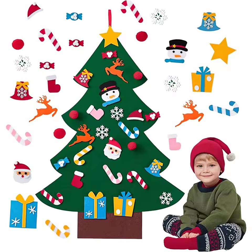 Home Decor Diy Ideas - Set Pohon Natal Felt DIY untuk