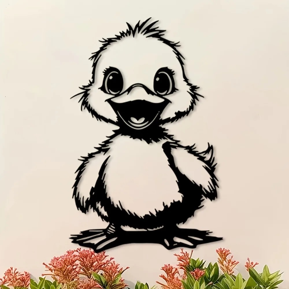 Home Decor Duck - Seni Dinding Logam Cetak Datar 2D