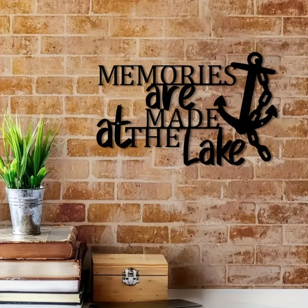 Home Decor Duck - Seni Dinding Jangkar Besi Hitam Rustic