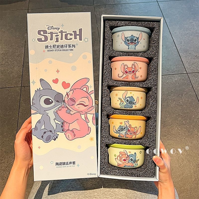 Home Decor Disney - Mangkuk Keramik Stitch untuk Rumah Tangga,