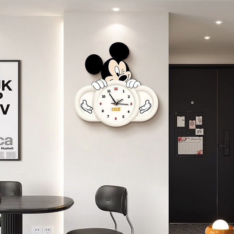 Wall Clock Silent - Jam Dinding Kartun Mickey Ruang Tamu