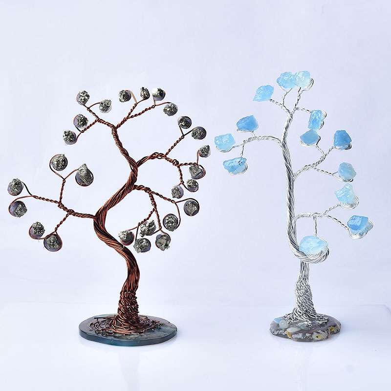 Home Decor Location - 1 Buah Aquamarine Pirit Pohon Kehidupan