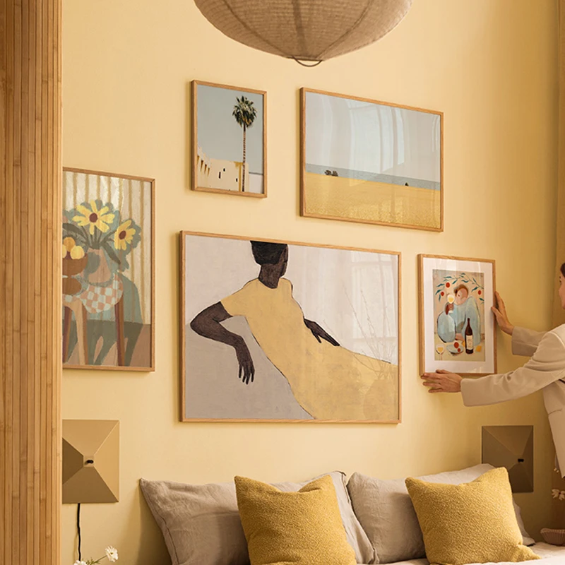 Home Decor Pt - Poster Pantai Wanita Afrika Cetakan Kanvas