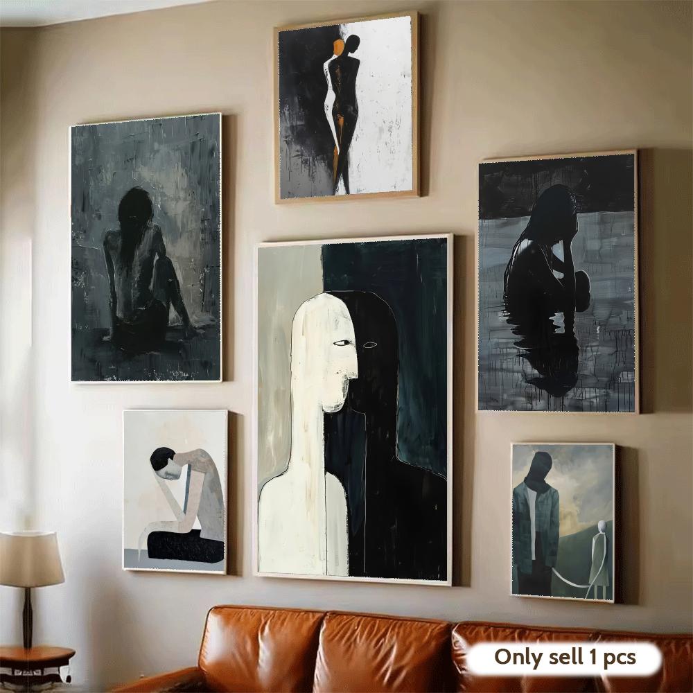 Home Decor Design Ideas - Poster Desain Seni Lukisan Gelap Stiker