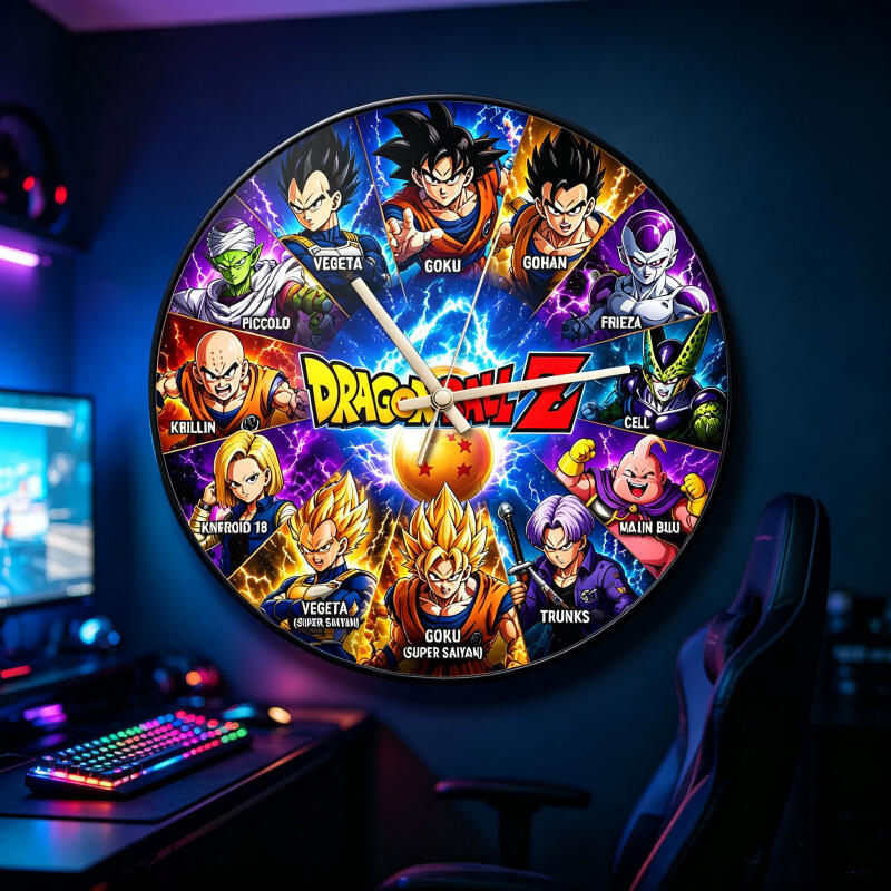Wall Clock Silent - Jam Dinding Bulat Anime Dragon Ball