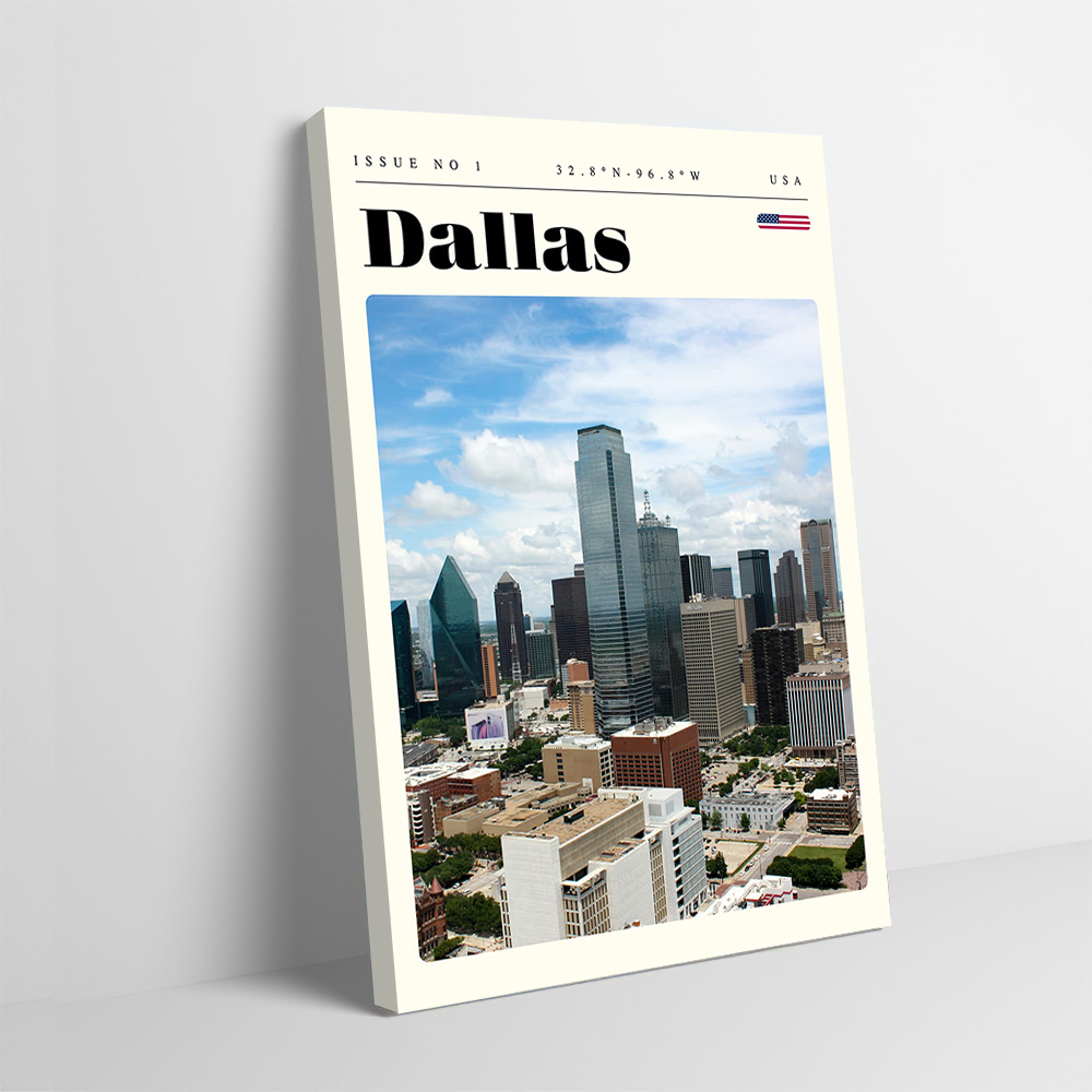 Home Decor Dallas - Poster Cetak Perjalanan Dallas Texas Gambar