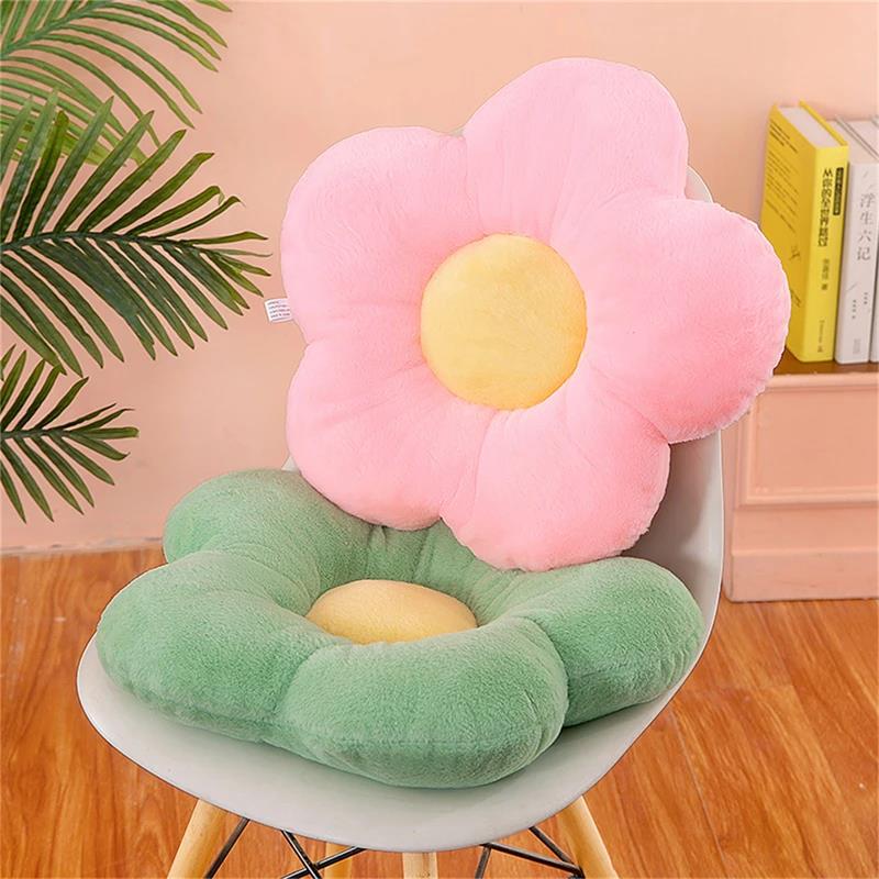Home Decor Sofa - Bantal Plush Bunga Matahari Warna-warni Kawaii