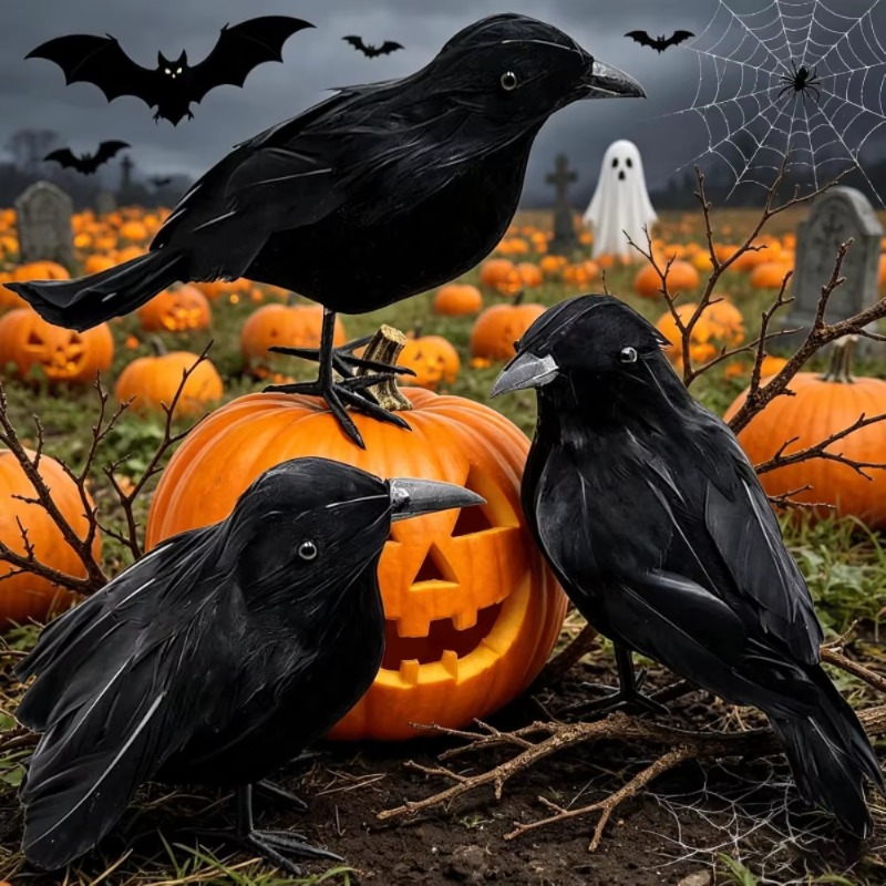 Home Decor Inspo - 1 Buah Dekorasi Halloween Burung Gagak