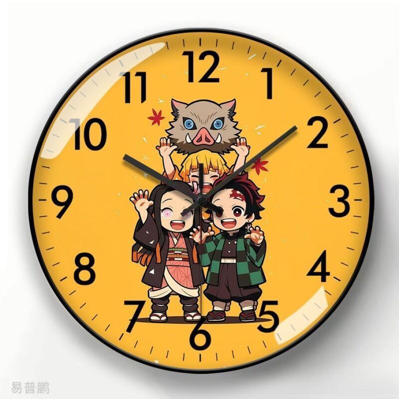 Wall Clock Silent - Jam Dinding Kartun Anime Demon Slayer