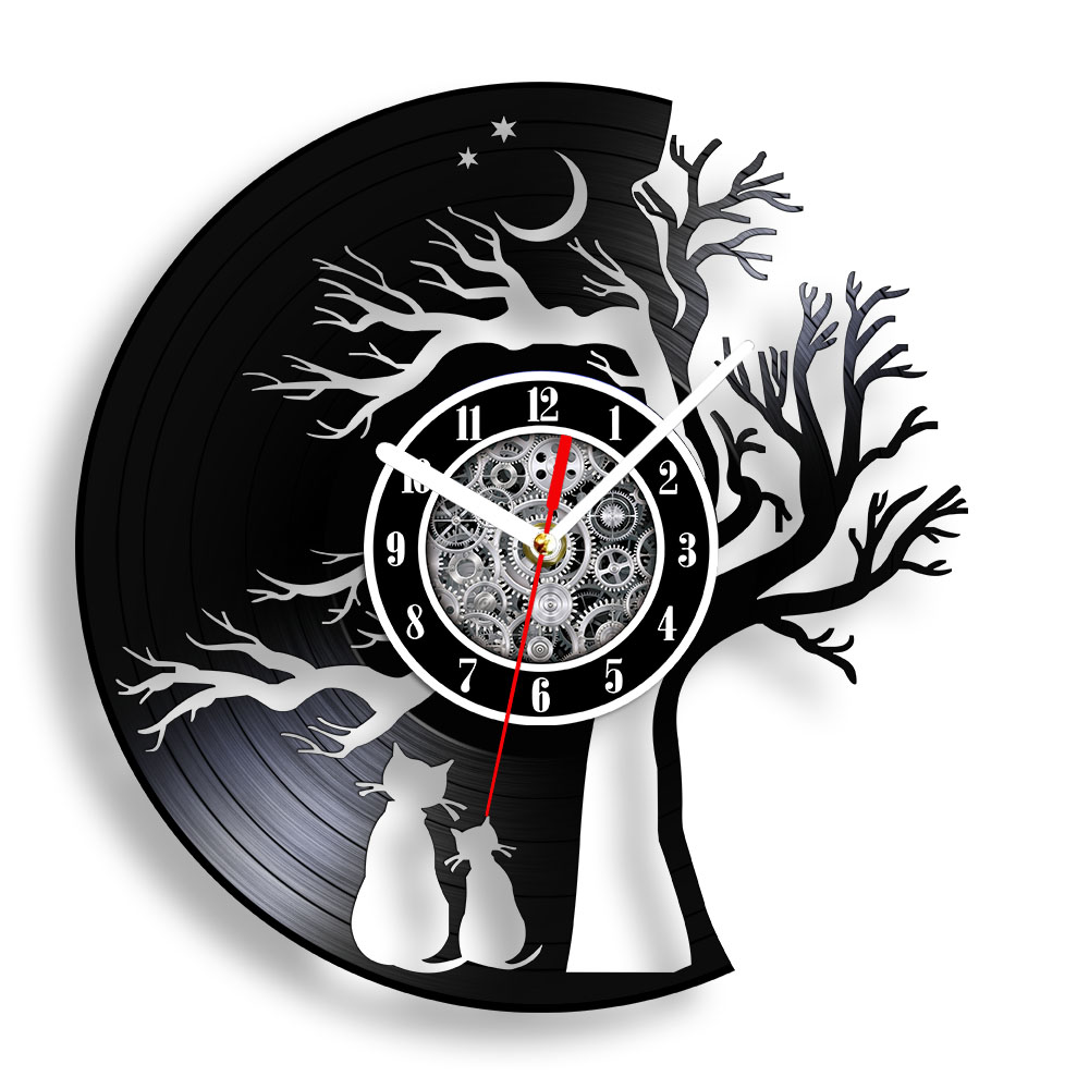 Home Decor Under 300 - Jam Dinding Vinyl Record Motif Pasangan