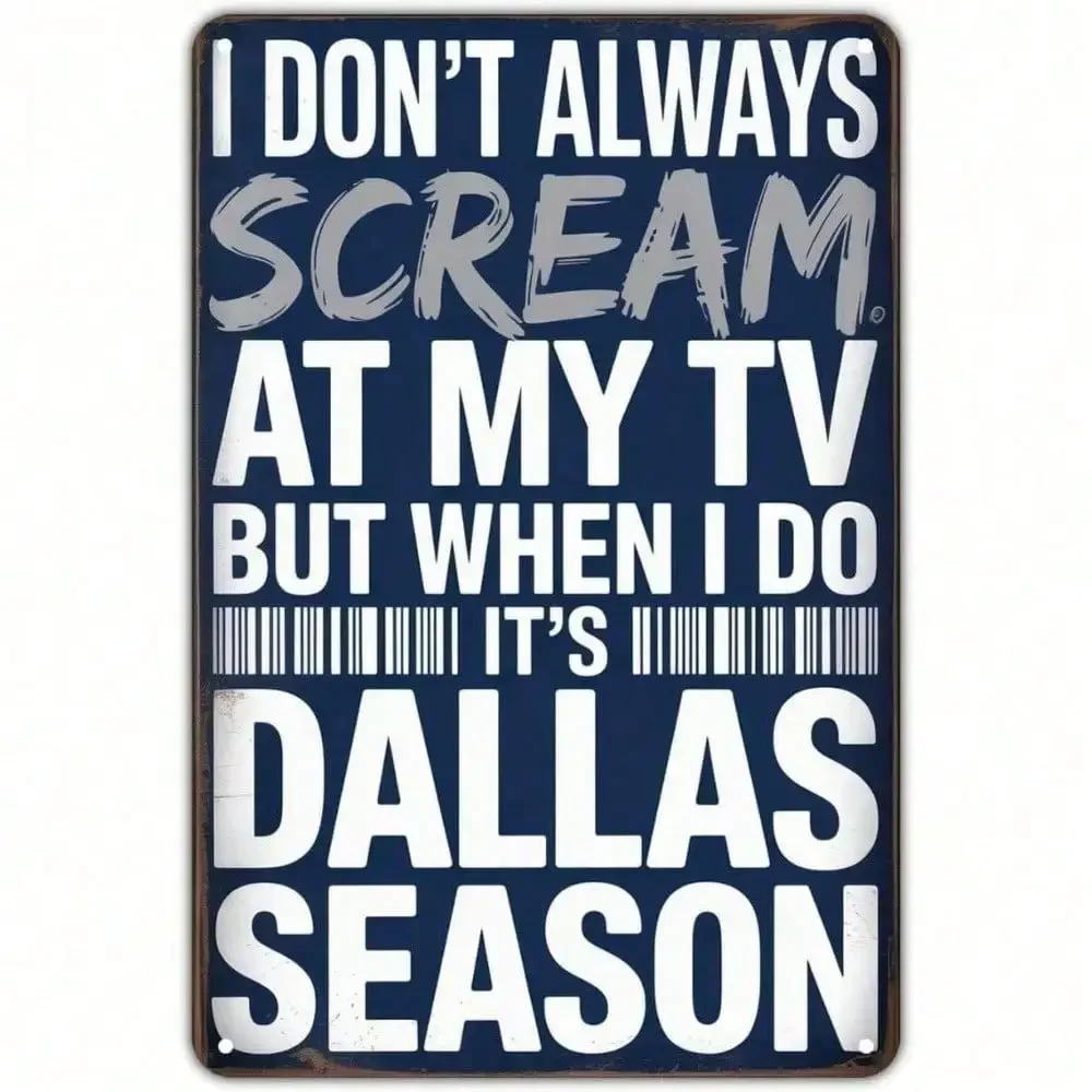 Home Decor Dallas - Papan Logam Tim Sepak Bola Dallas