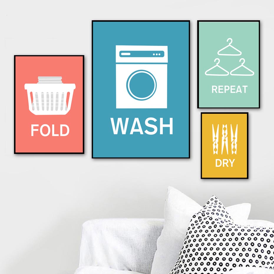 Home Decor Quotes On Wall - Dekorasi rumah ruang cucian Modern Poster