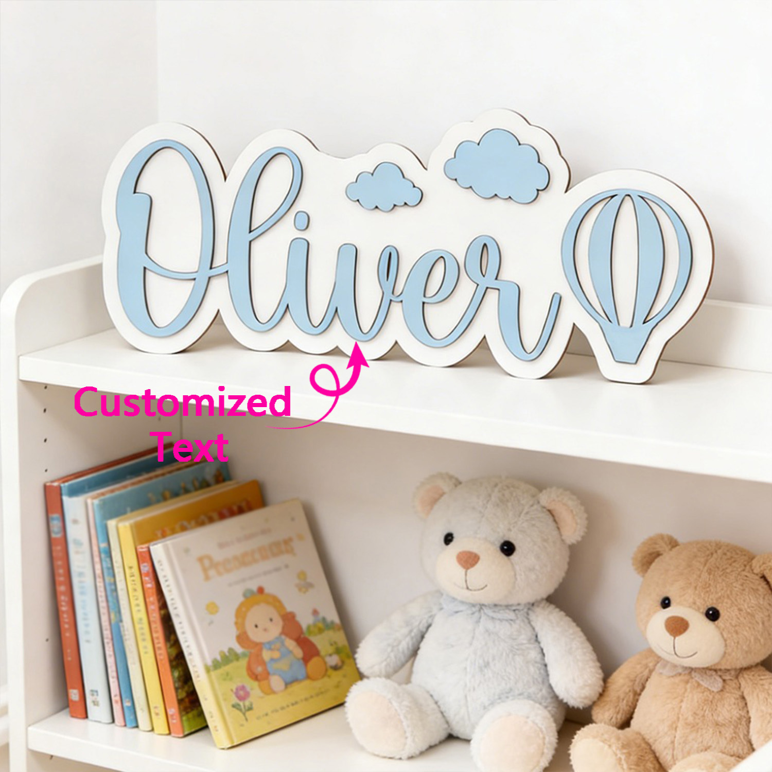 Home Decor Zone - Papan Nama Kamar Balon Udara Panas