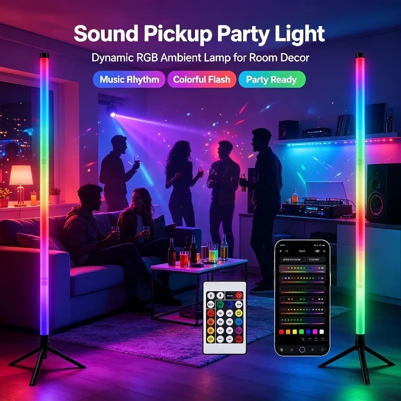 Home Decor Lighting - 2PCS Lampu Lantai RGB 120CM, Lampu