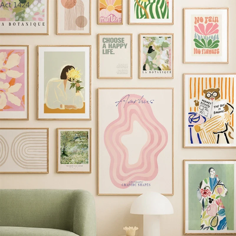 Home Decor Pt - Lukisan Dekoratif Poster Seni Boho Pelangi