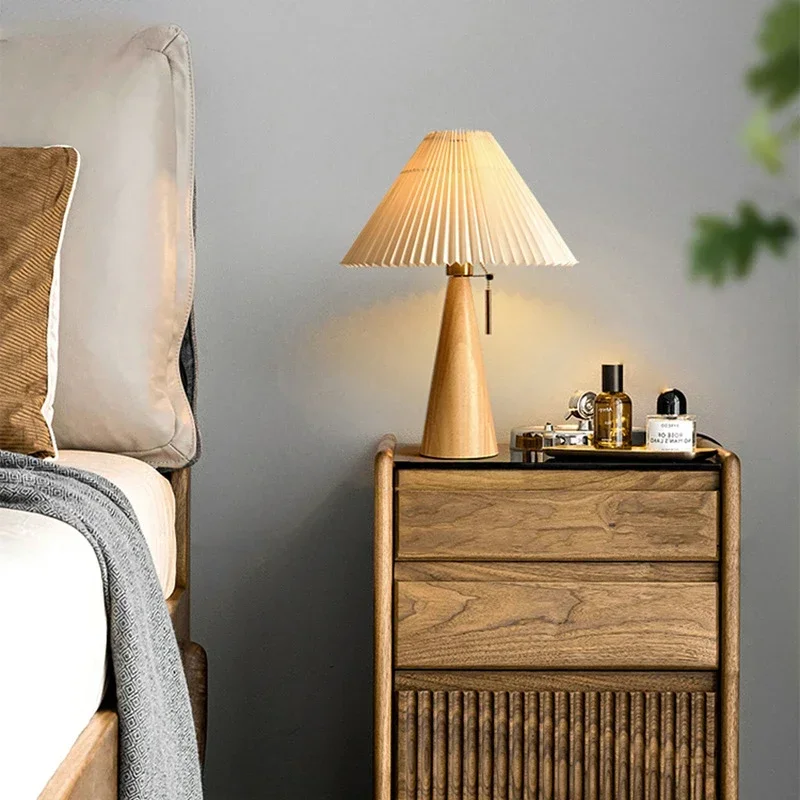Home Decor Lighting - Lampu Meja Lipit Retro Lampu Kayu