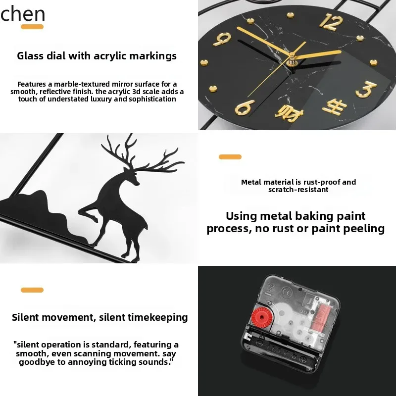 Wall Clock Silent - Jam Dinding Mewah Modern TQH-i7.7 untuk