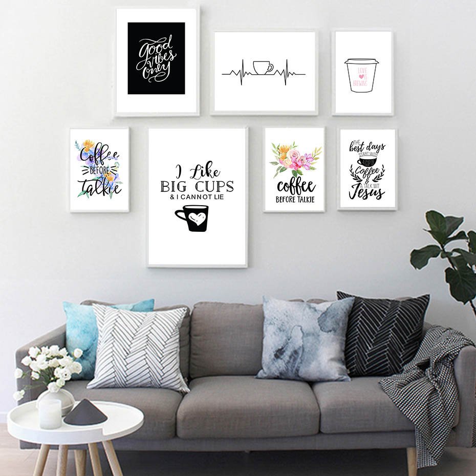 Poster Kutipan Kopi Modern Men - Home Decor Quotes On Wall ulasan dan harga