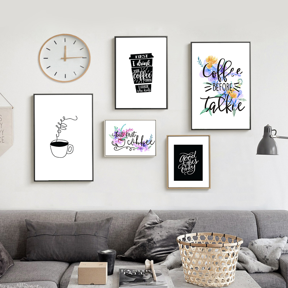 Poster Kutipan Kopi Modern Men - Home Decor Quotes On Wall ulasan dan harga