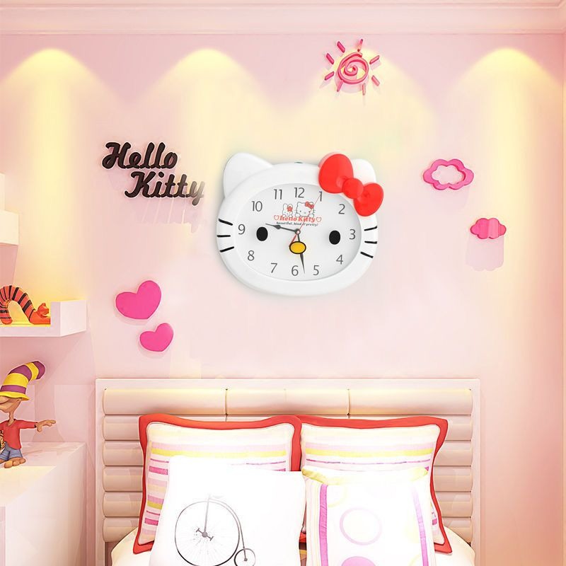 Jam Dinding Senyap HelloKitty  - Wall Clock Silent ulasan dan harga