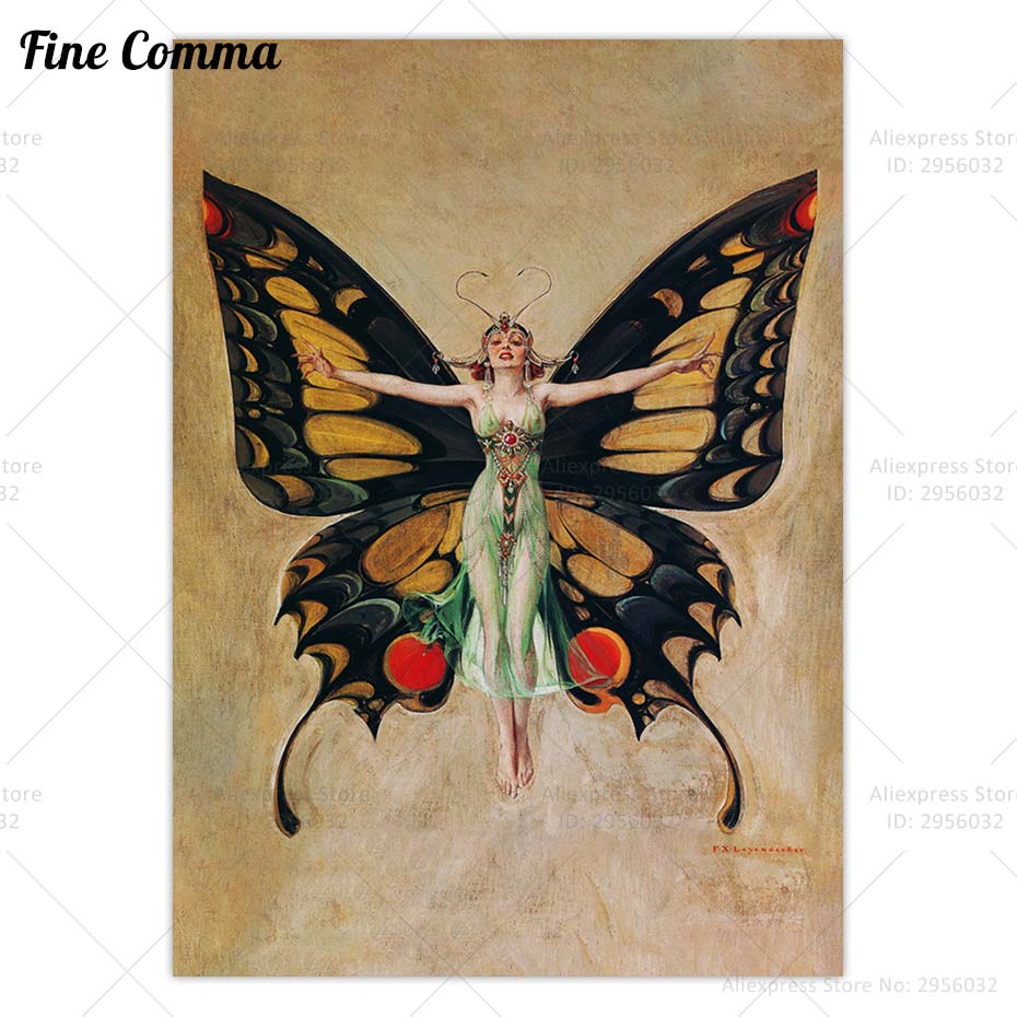 The Flapper Poster Vintage Fra - Xavier Home Decor ulasan dan harga