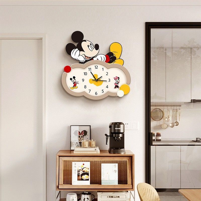 Jam Dinding Kartun Mickey Ruan - Wall Clock Silent ulasan dan harga