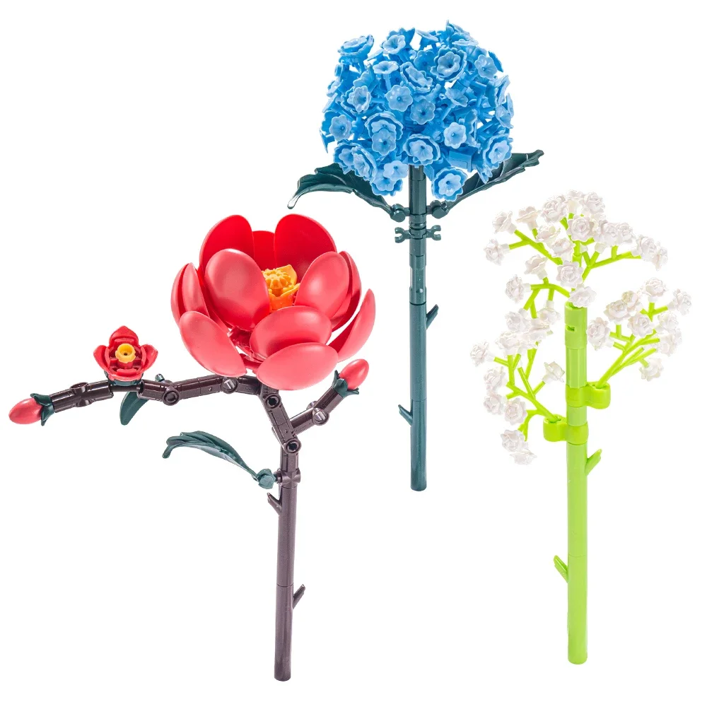 Blok bangunan ide MOC buket ro - Home Decor Diy Ideas ulasan dan harga