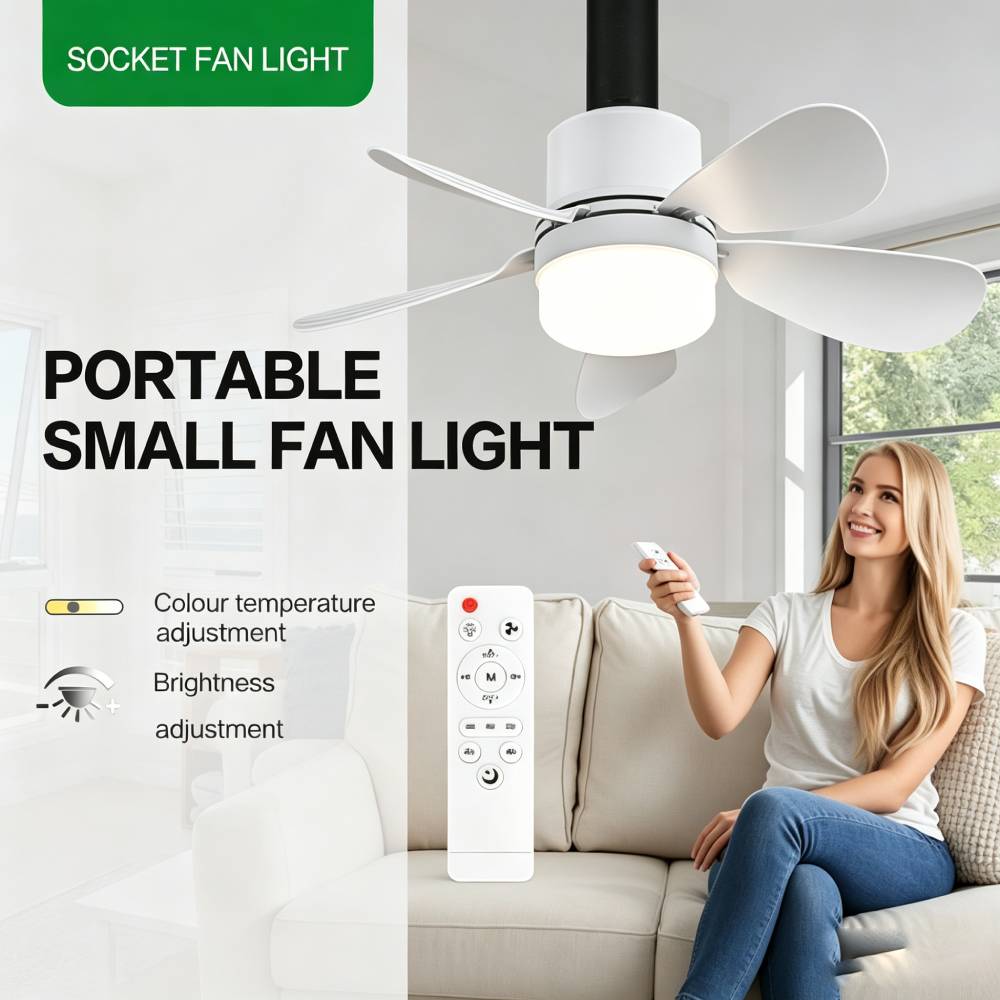 Lampu Kipas Soket dengan Remot - Home Decor Lighting ulasan dan harga