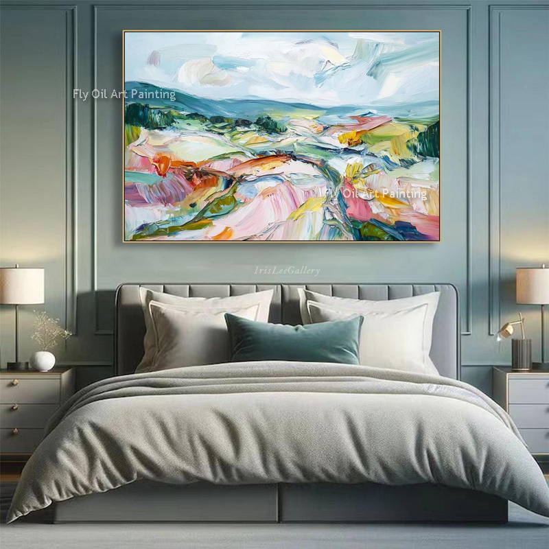 Lukisan Minyak Pemandangan Gun - Home Decor Color Palettes ulasan dan harga