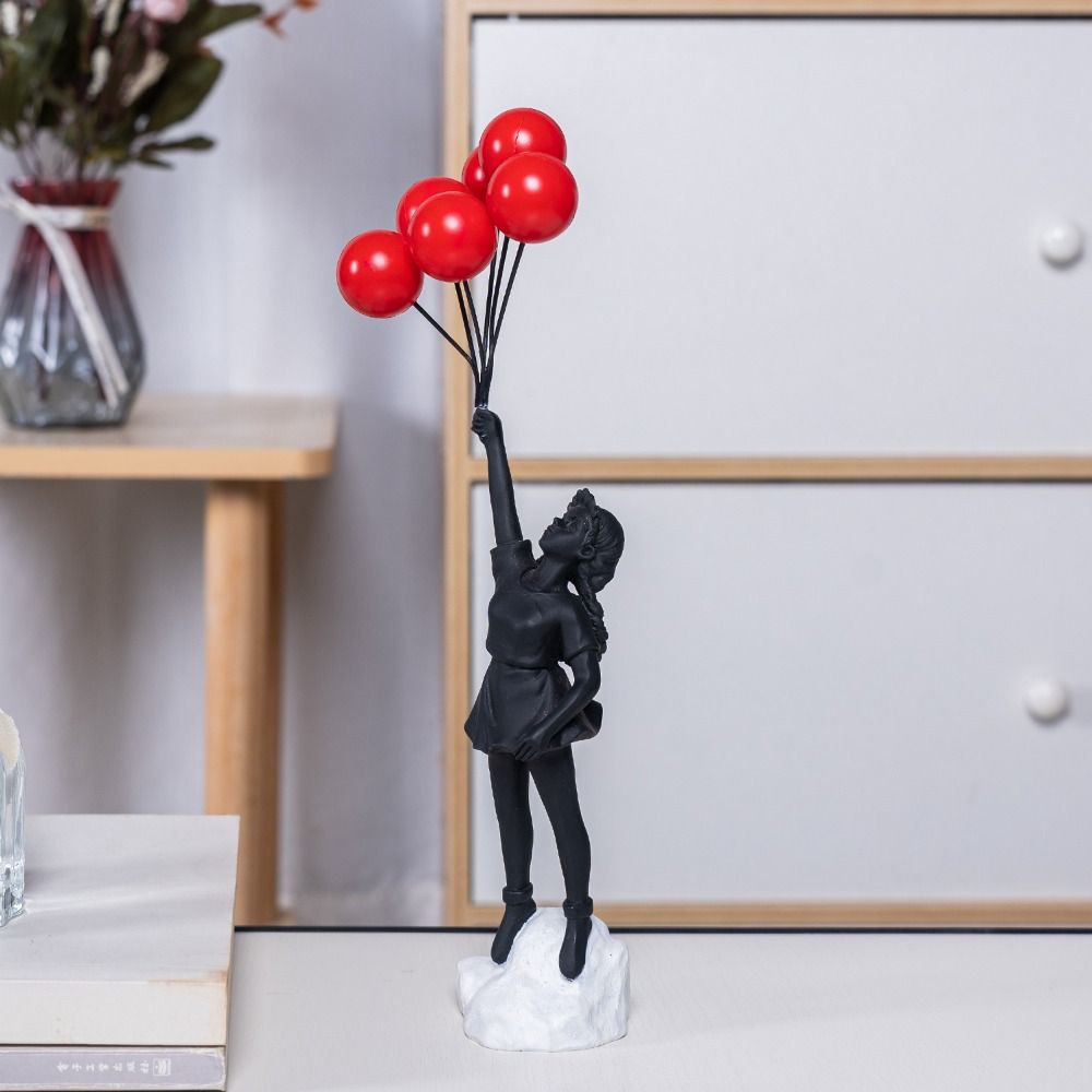 Patung bunga Resin Banksy untu - Home Decor On Sale ulasan dan harga