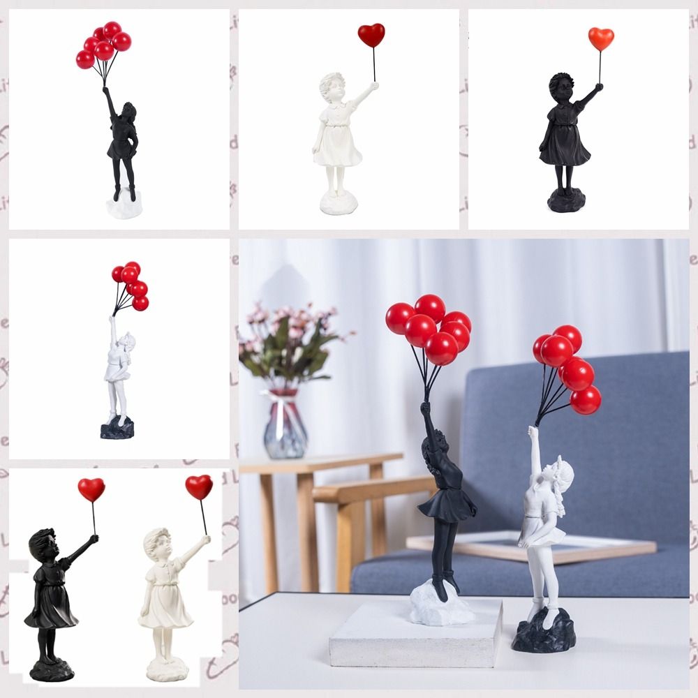 Patung bunga Resin Banksy untu - Home Decor On Sale ulasan dan harga