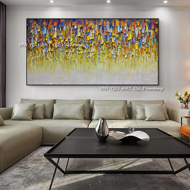 Lukisan minyak tebal warna abs - Home Decor Color Palettes ulasan dan harga