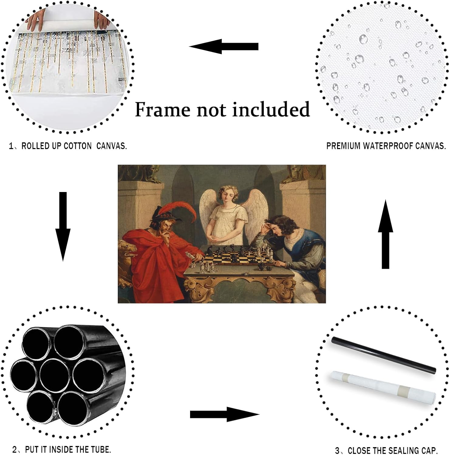 IUHYVMSM Vintage Faust dan Mep - Geometric Wall Art ulasan dan harga