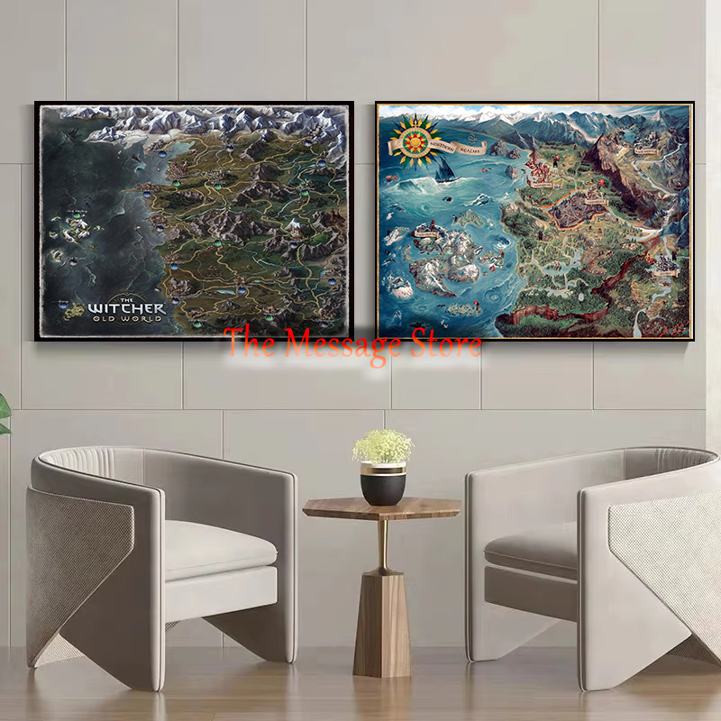 Witcher Peta Dunia Lokasi Benu - Home Decor Location ulasan dan harga