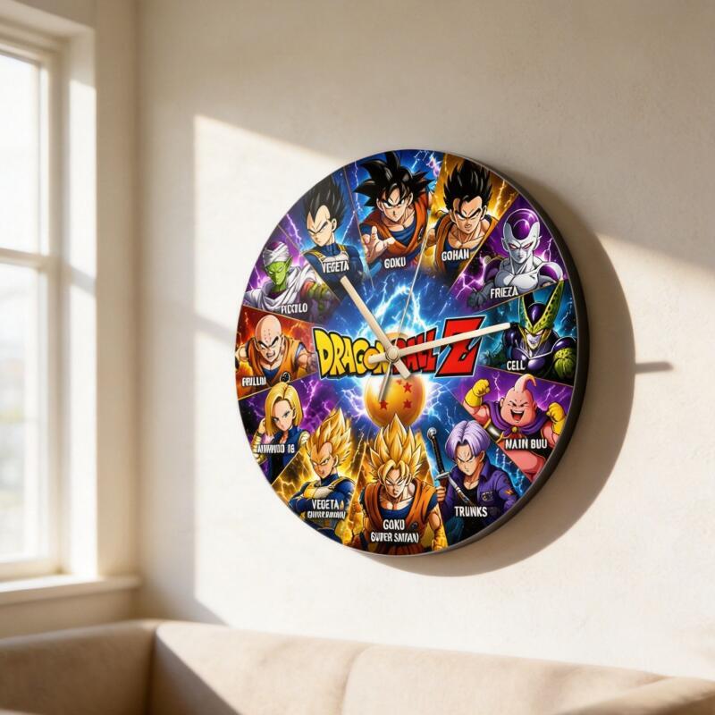 Jam Dinding Bulat Anime Dragon - Wall Clock Silent ulasan dan harga