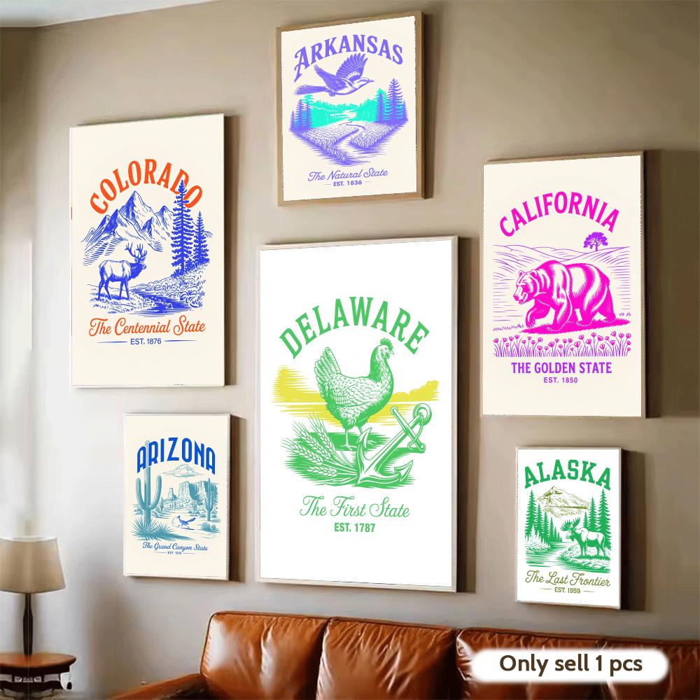 Poster Desain Seni Hewan Ameri - Home Decor Design Ideas ulasan dan harga