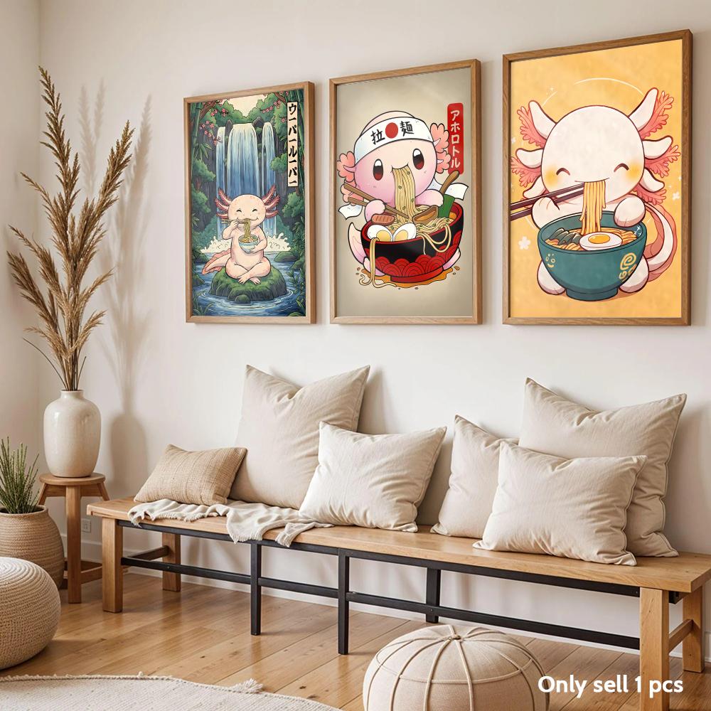 Poster Desain Seni Ramen Axolo - Home Decor Design Ideas ulasan dan harga