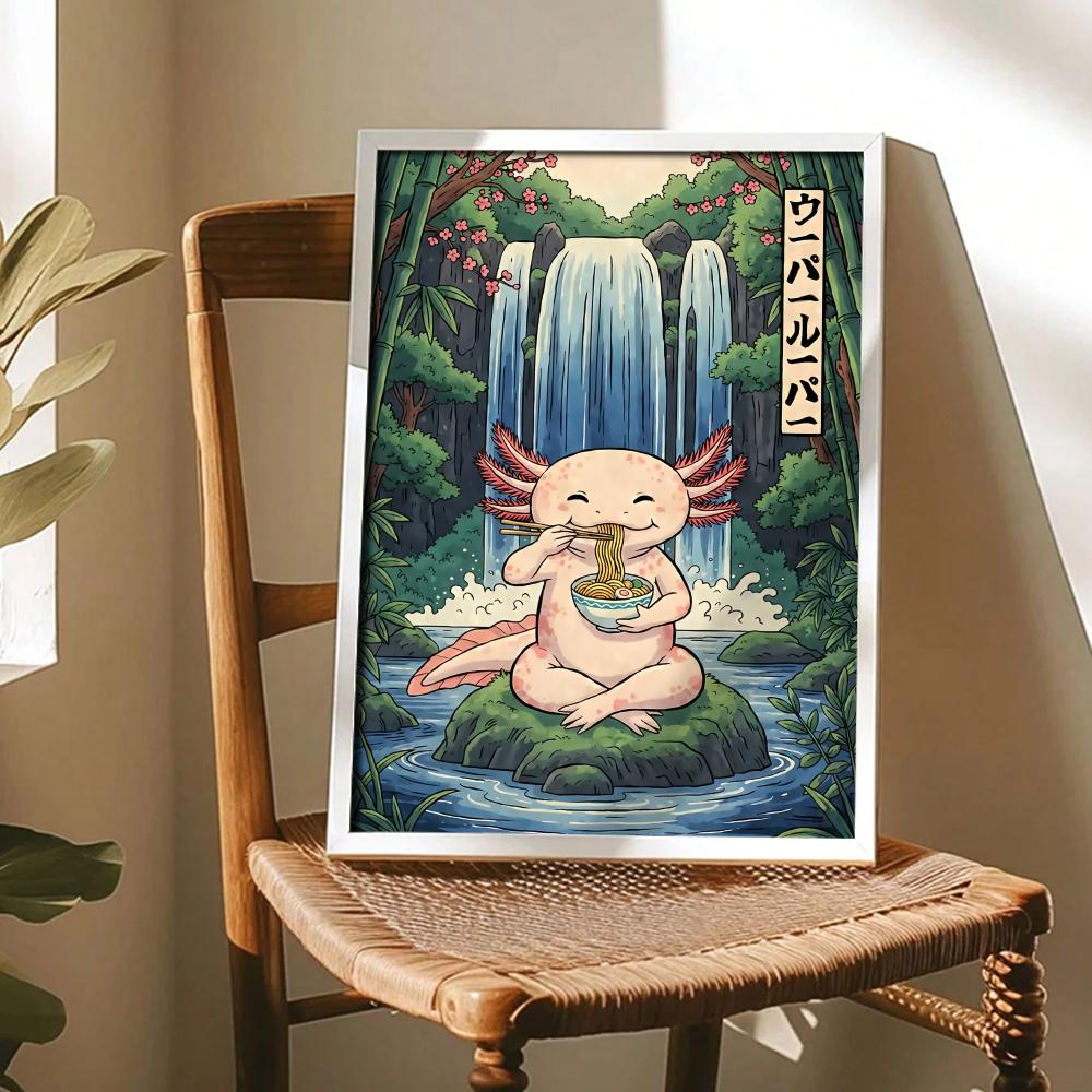 Poster Desain Seni Ramen Axolo - Home Decor Design Ideas ulasan dan harga