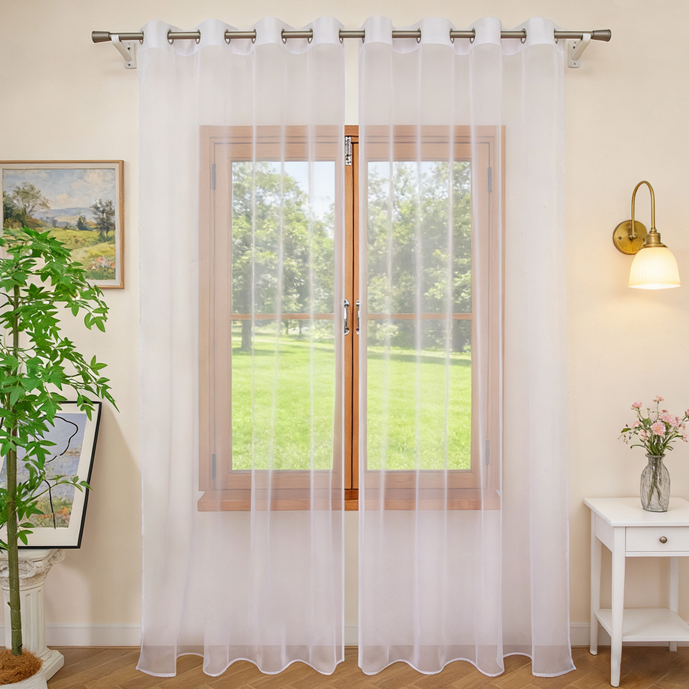 1 Buah Tirai Tipis Putih, Tira - Home Decor Pt ulasan dan harga