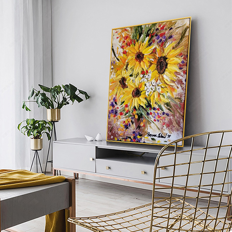 Lukisan Minyak Bunga Matahari  - Home Decor Color Palettes ulasan dan harga