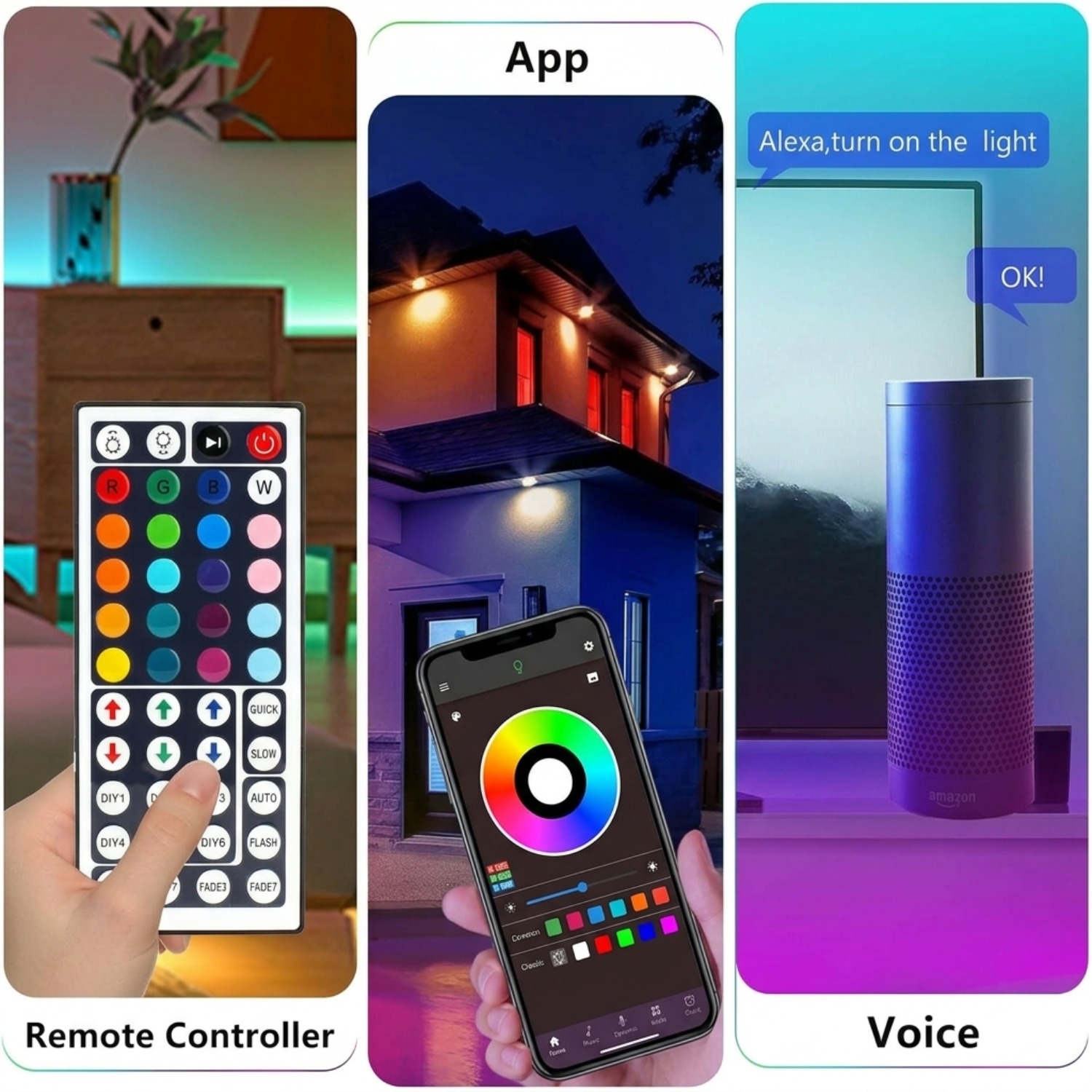 10M 20M 30M Lampu LED RGB Stri - Home Decor App Free ulasan dan harga