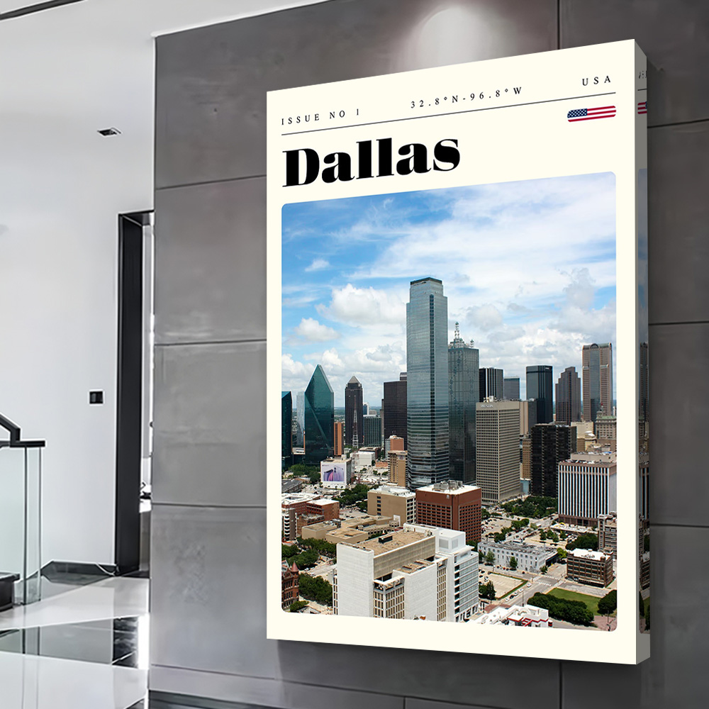 Poster Cetak Perjalanan Dallas - Home Decor Dallas ulasan dan harga