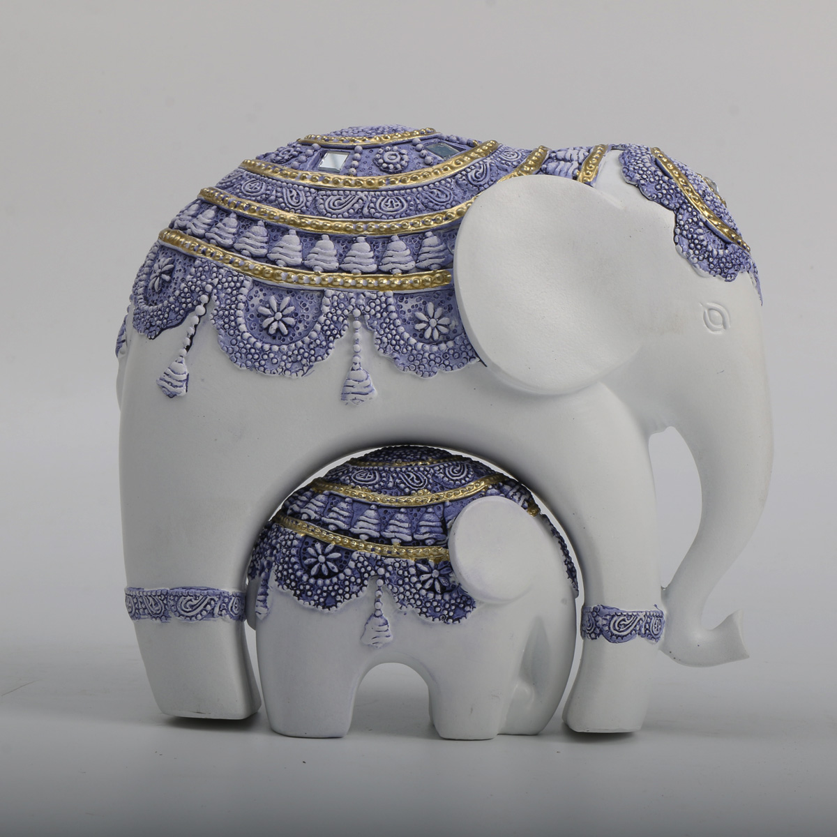 Patung gajah biru dan putih-ke - Home Decor On Sale ulasan dan harga