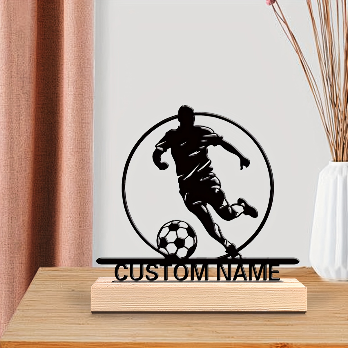 Patung Logam Pemain Sepak Bola - Home Decor Inspo ulasan dan harga