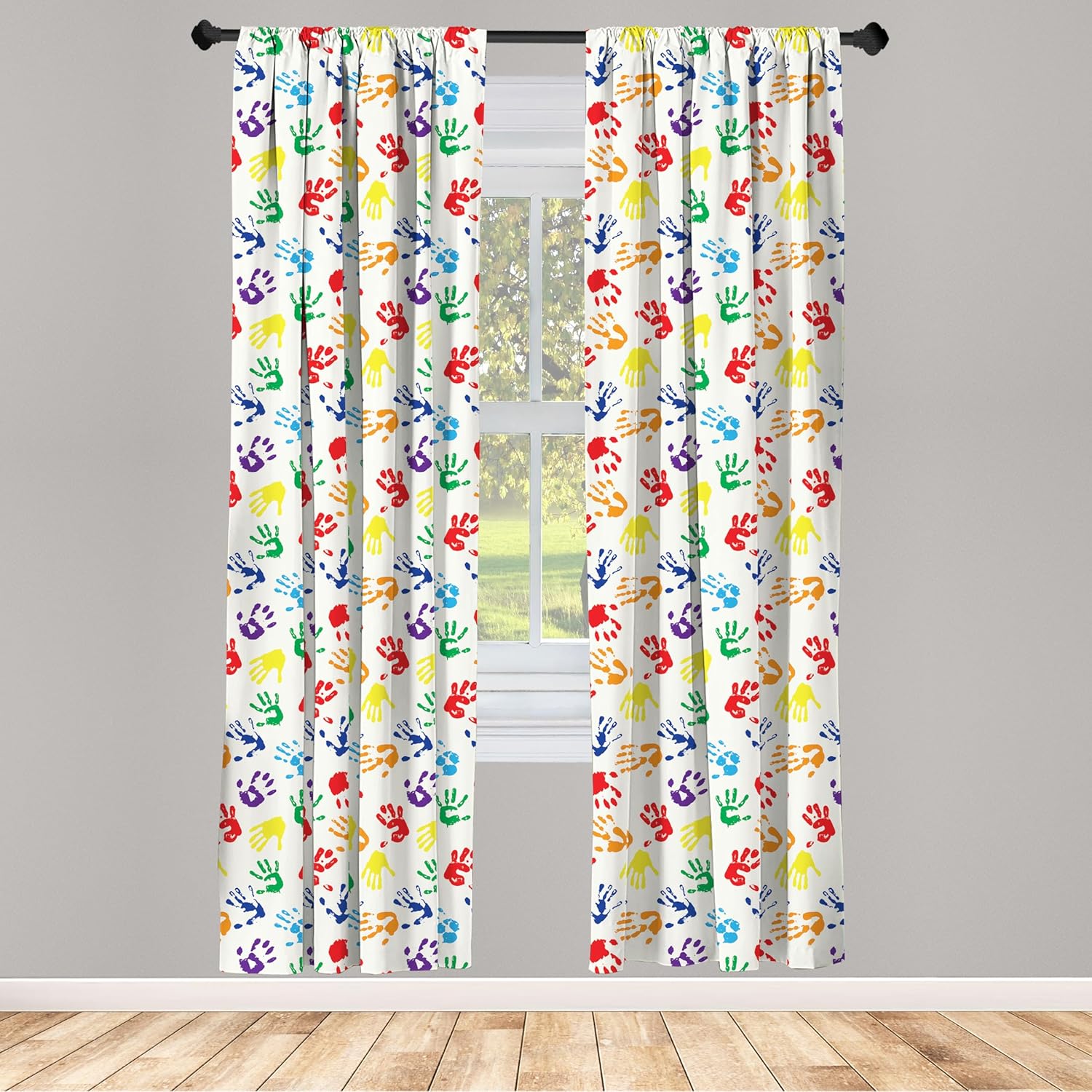 Tirai Pelangi Cetakan Tangan W - Home Decor Color Palettes ulasan dan harga