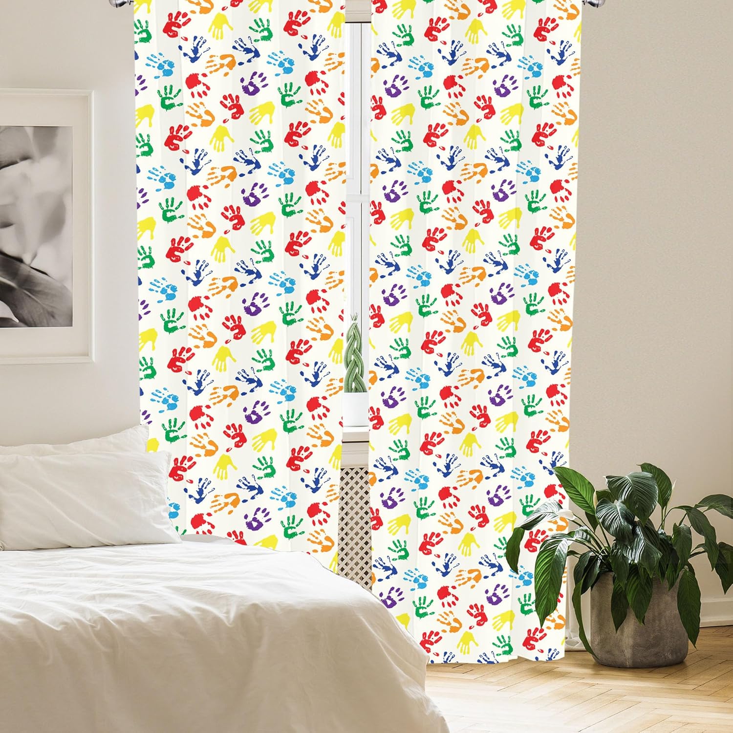 Tirai Pelangi Cetakan Tangan W - Home Decor Color Palettes ulasan dan harga