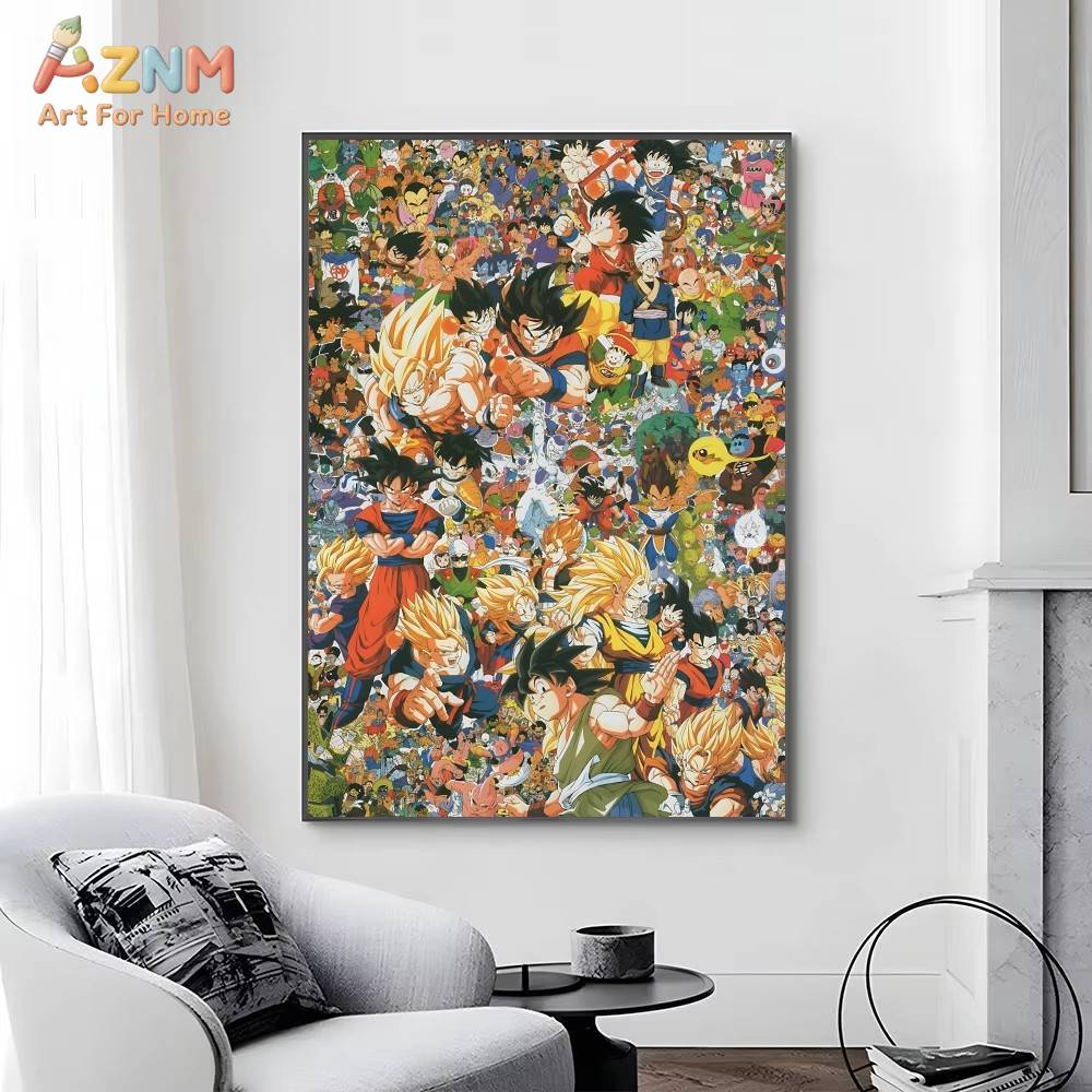 AZNM Dragon Ball Z Cetakan Kan - Geometric Wall Art ulasan dan harga