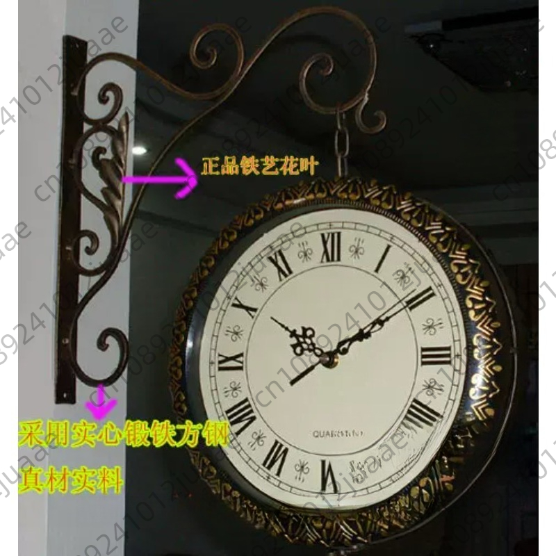 Jam dinding retro logam dua si - Wall Clock Silent ulasan dan harga