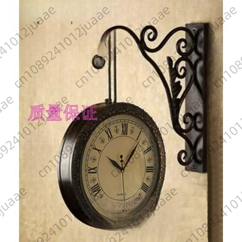 Jam dinding retro logam dua si - Wall Clock Silent ulasan dan harga